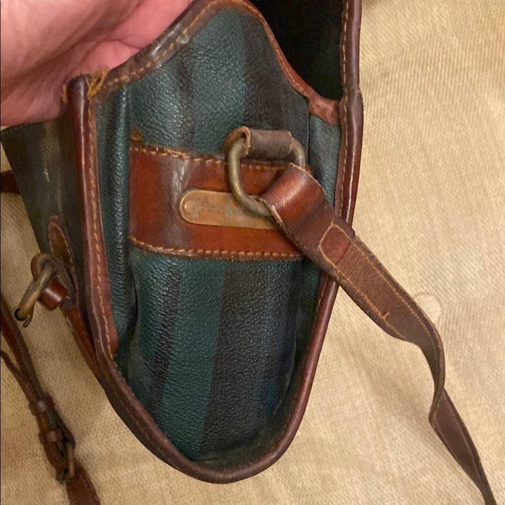 Ralph Lauren Green and Brown Messenger Bag with Leather Straps - Picture 7 of 12